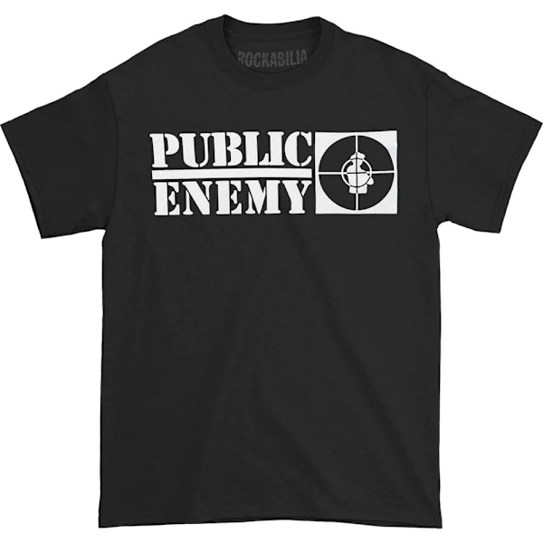 Public Enemy Unisex Vuxen Crosshairs Logo Bomull T-shirt M Svart Black M
