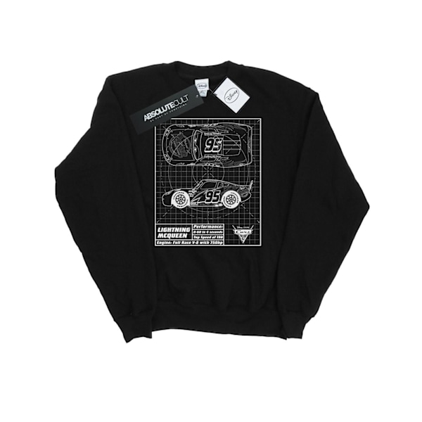 Disney Cars Lightning McQueen Blueprint Sweatshirt 3XL Svart Black 3XL