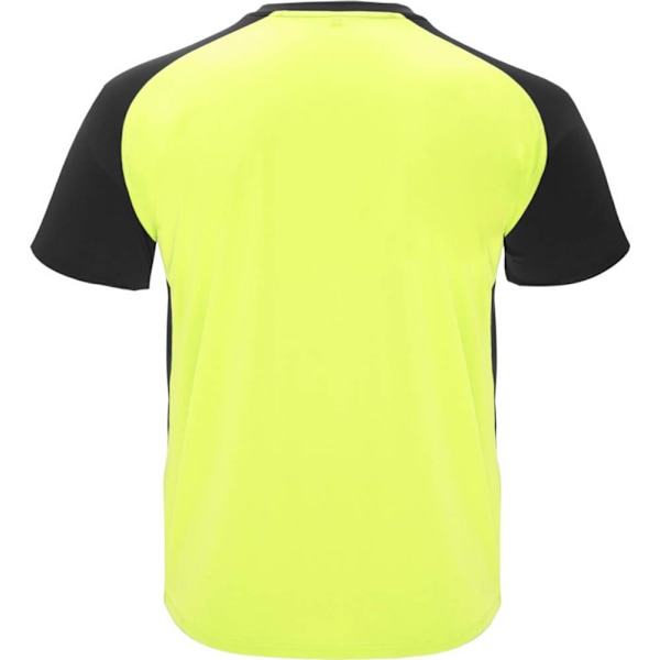 Roly Barn/Barn Bugatti Kortärmad Sport T-shirt 12 År Fluorescent Yellow/Solid Black 12 Years