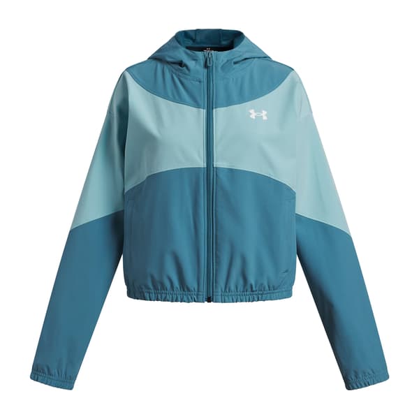 Under Armour Flickor Rival Vävd Vindjacka 9-10 År Blå/Vit Blue/White 9-10 Years