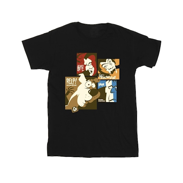 Scooby Doo Herr Fyrkanter Ansikten Bomulls T-shirt XL Svart Black XL