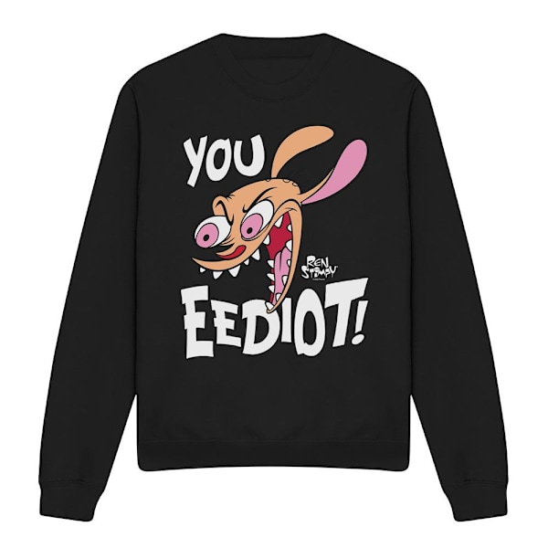 Ren & Stimpy Unisex Vuxen You Eediot! Sweatshirt S Svart Black S