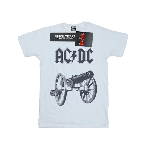 AC/DC Dam/Damer För Dem Som Ska Rocka Bomull Boyfriend T- White 3XL