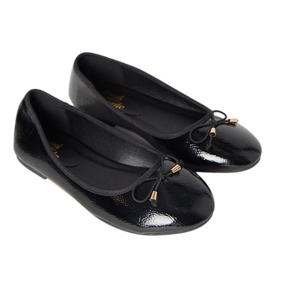 Dorothy Perkins Dam Ballerina Tonya med Rosettdetalj, Bred Passform True Black 5 UK