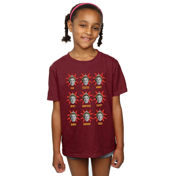 Elf Girls Buddy Moods Bomull T-shirt 12-13 år Bourgogne Burgundy 12-13 Years