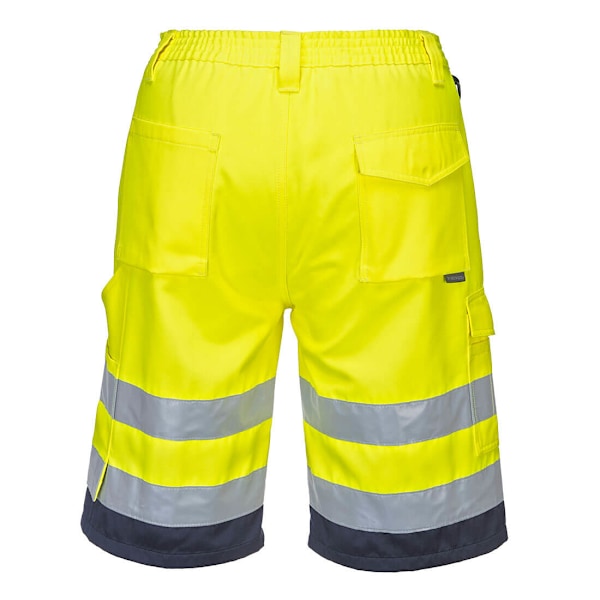 Portwest herr Polycotton Hi-Vis lätta shorts XL R gul/ Yellow/Navy XL R