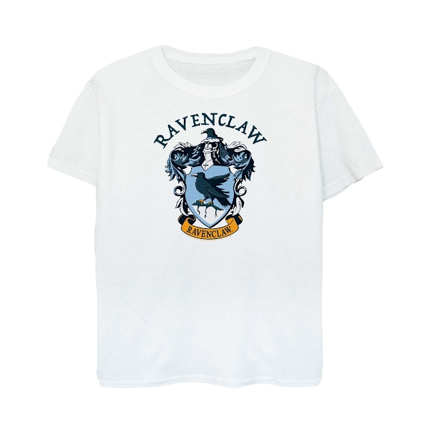 Harry Potter Boys Ravenclaw Bomull T-shirt 7-8 År Vit White 7-8 Years