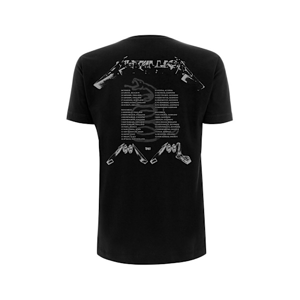 Metallica Unisex Vuxen 4 Ansikten Baktryck Bomull T-shirt L Svart Black L