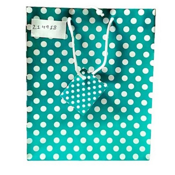 Unik fest Polka Dot presentpåse One Size Caribbean Teal Caribbean Teal One Size