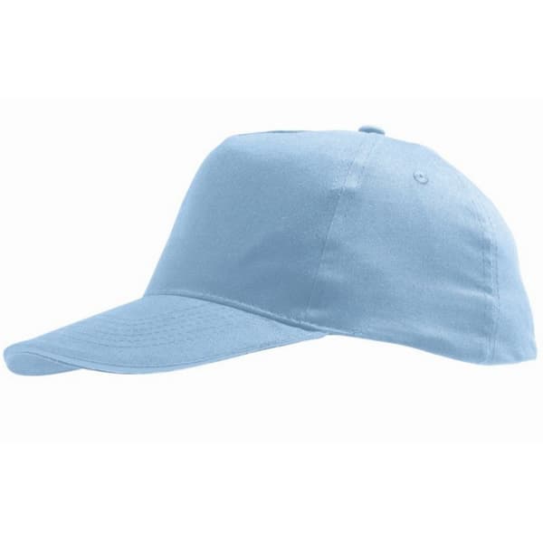 SOLS Unisex Sunny 5 Panel Baseball Cap ONE Sky Blue Sky Blue ONE