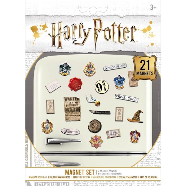 Harry Potter Kylskåpsmagneter Set En Storlek Kan Variera May Vary One Size