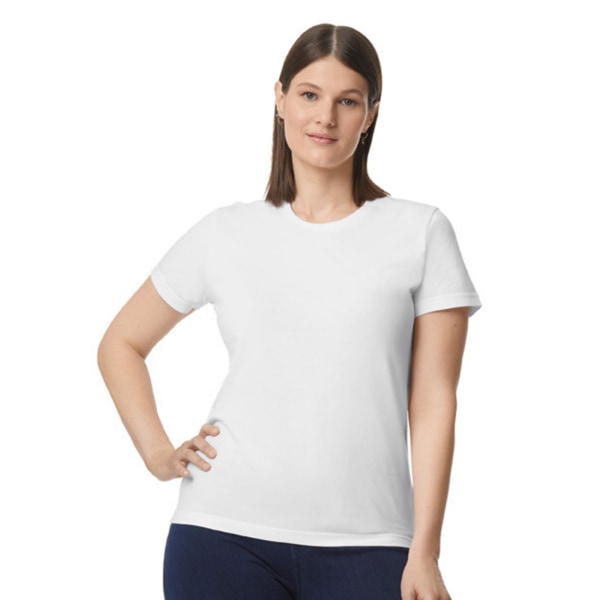 Gildan Dam/Dam Softstyle Enkel mellanvikts T-shirt M Vit White M