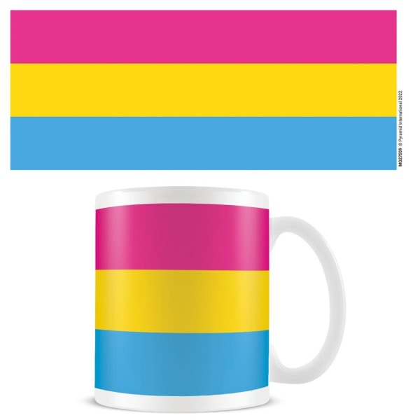 Pyramid International Pansexual Flag Mug En one size Rosa/Gul/B Pink/Yellow/Blue One Size