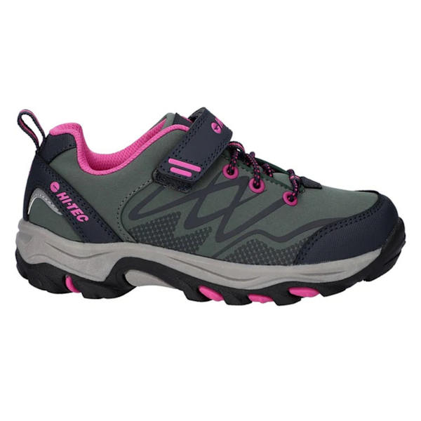 Hi-Tec Girls Blackout Low Cut Walking Shoes 13 UK Child Dark Fo Dark Forest/India Ink/Pink 13 UK Child