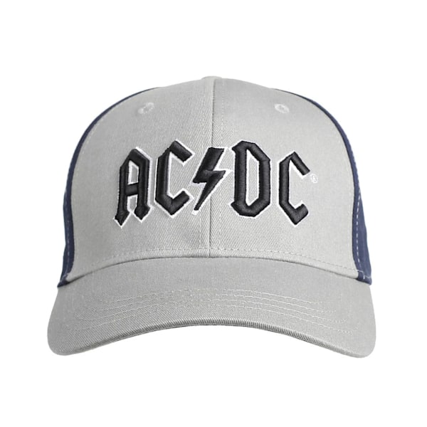 AC/DC Unisex Vuxen Tvåfärgad Logotyp Baseballkeps En Storlek Grå/Marinblå Grey/Navy Blue One Size
