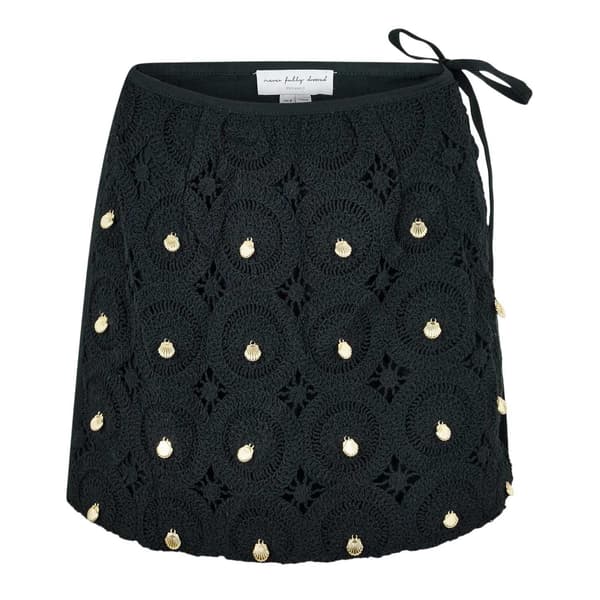 Never Fully Dressed Dam/Dam Embellished Virkad Minikjol Black 12 UK
