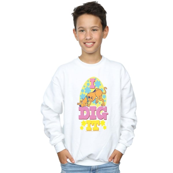 Scooby Doo Boys Easter I Dig It Sweatshirt 12-13 år Vit White 12-13 Years