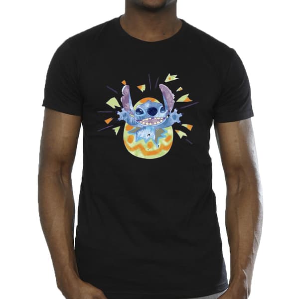 Disney Herr Lilo & Stitch Cracking Egg T-shirt S Svart Black S