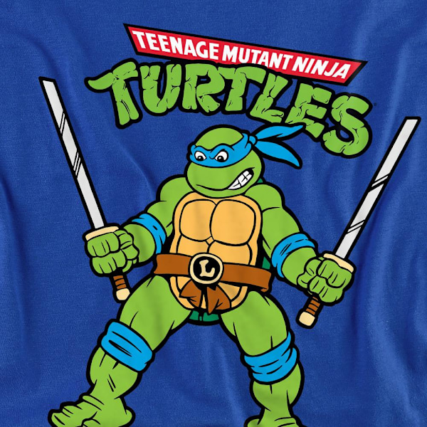 Teenage Mutant Ninja Turtles Unisex Vuxen Leonardo Retro Tröja Royal Blue XL
