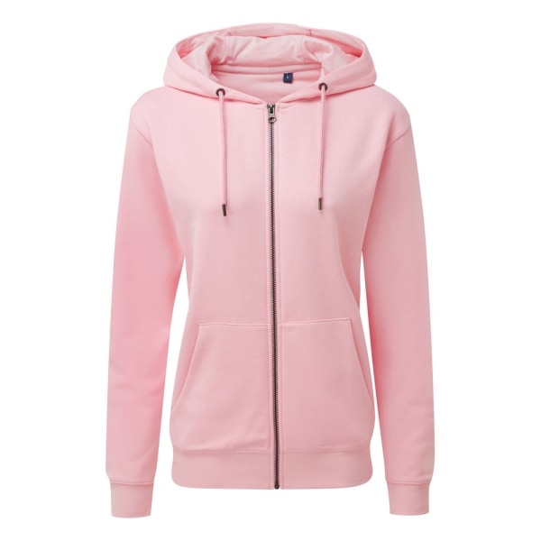 Asquith & Fox Ekologisk hoodie med dragkedja för dam/dam 14 UK So Soft Pink 14 UK