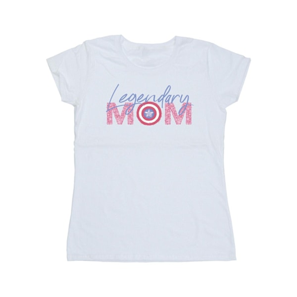 Marvel Womens/Ladies Avengers Captain America Mum Bomull T-Shir White M