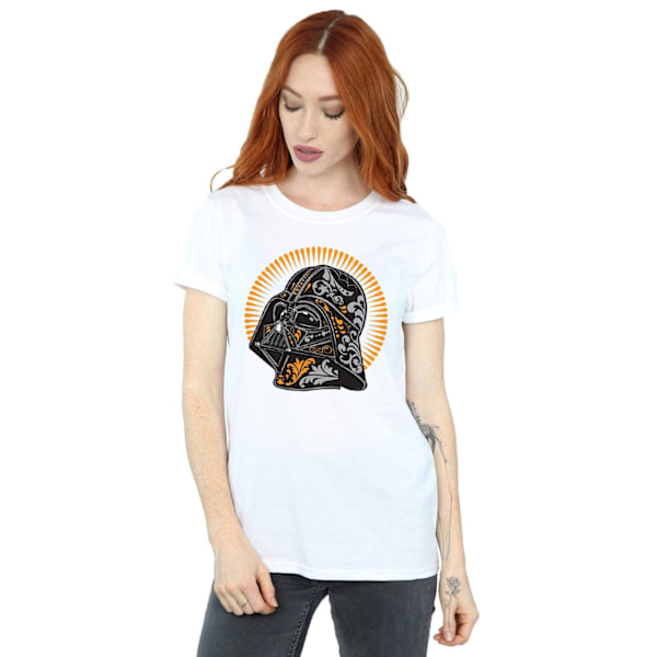 Star Wars Dam/Damer Darth Vader Dia De Los Muertos Bomull B White XL