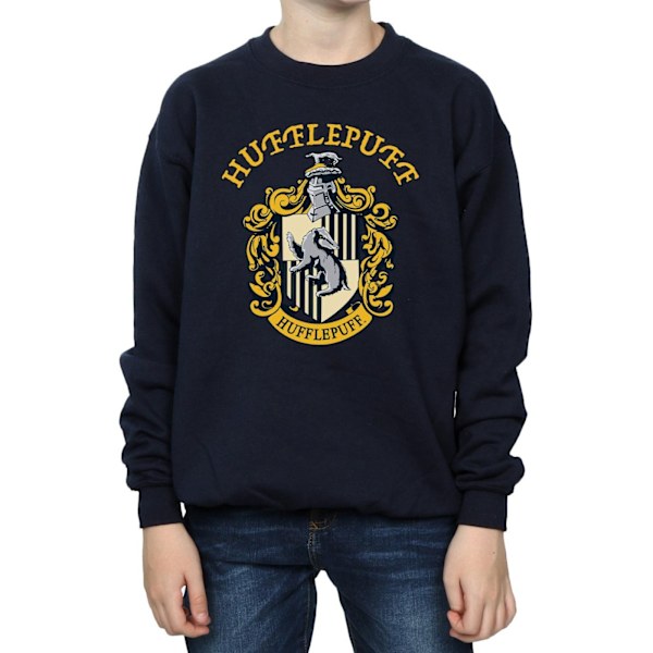 Harry Potter Pojkar Hufflepuff Sweatshirt 9-11 År Marinblå Navy Blue 9-11 Years