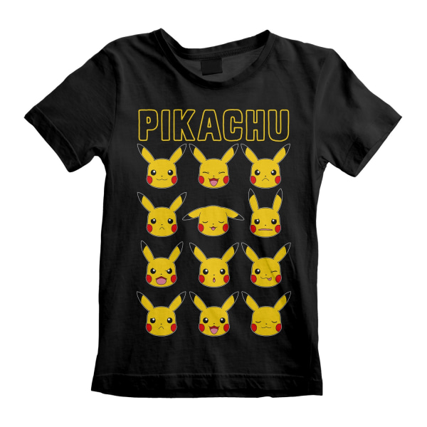 Pokemon barn/barn Pikachu T-shirt 9-11 år svart Black 9-11 Years