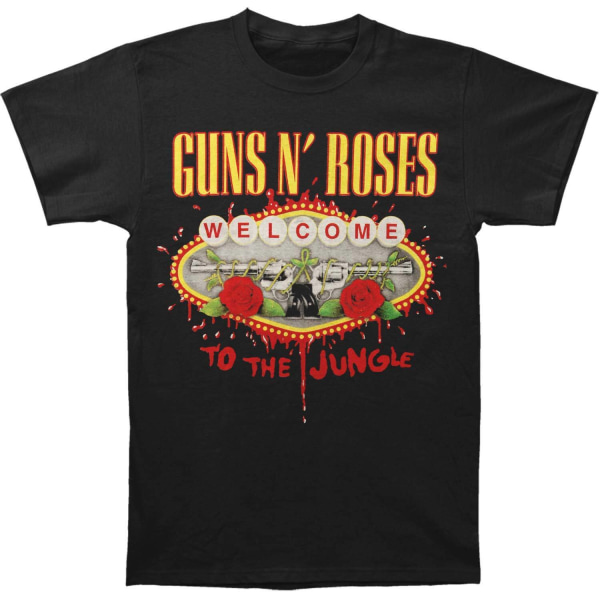 Guns N Roses Unisex Vuxen Välkommen till Jungle T-Shirt XXL Bla Black XXL