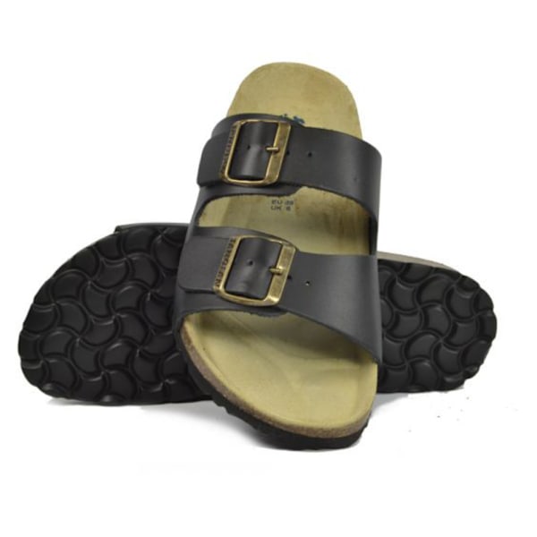 Sanosan Dam/Dam Aston Lädersandaler 5 UK Svart/Brun Black/Brown 5 UK