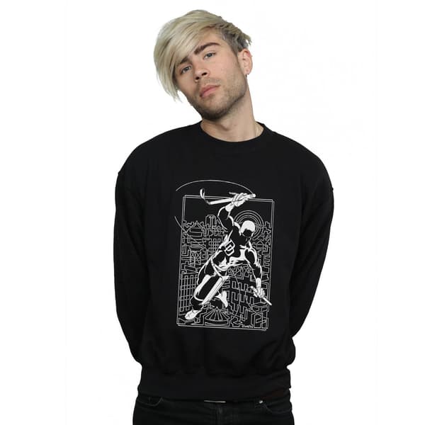 Marvel Herr Daredevil Silhouette Sweatshirt XXL Svart Black XXL