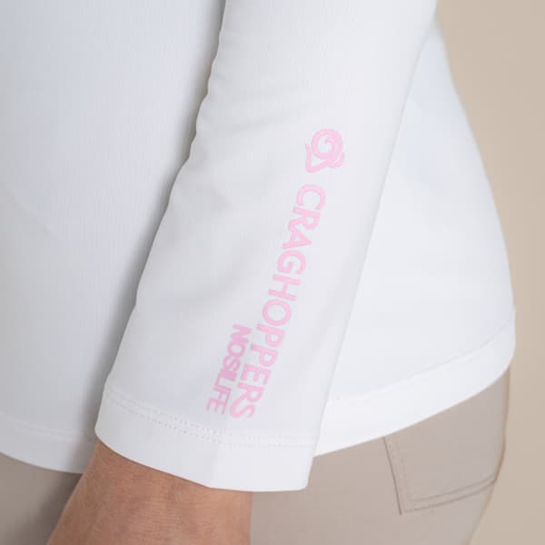 Craghoppers Dam Nosilife Mock Neck Långärmad Golf White 18 UK