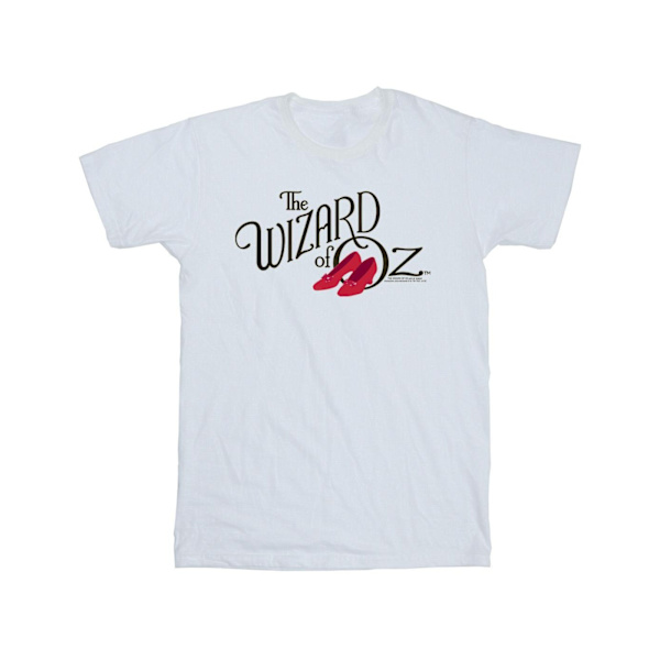 Trollkarlen från Oz flickor Ruby Slippers logotyp bomull T-shirt 5-6 år White 5-6 Years