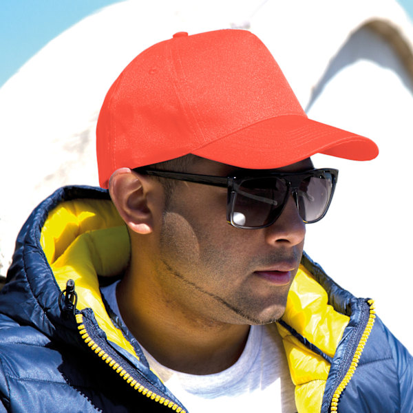 Result Unisex Core Boston 5 Panel Printers Baseball Cap (2-pack) Red One Size