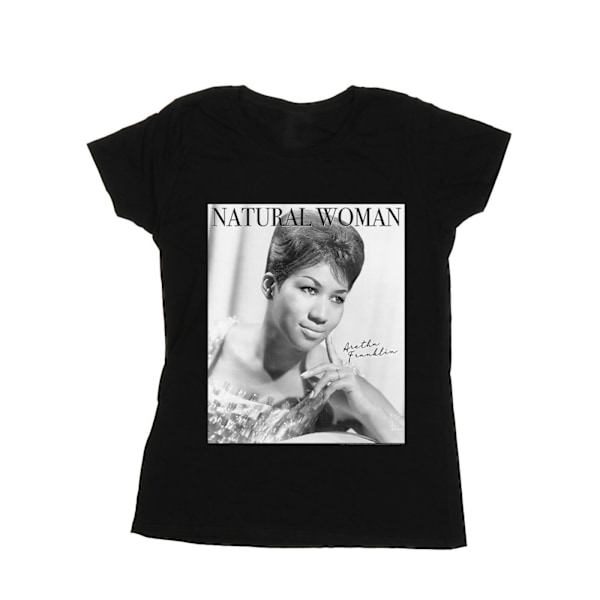 Aretha Franklin Dam/Kvinnor Naturlig Kvinna Bomull T-shirt XL B Black XL