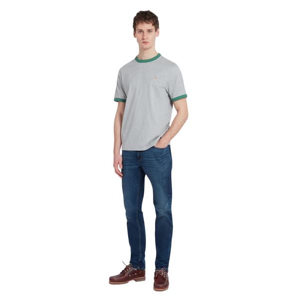 Farah Herr Groves Ringer T-shirt M Grå Grey M