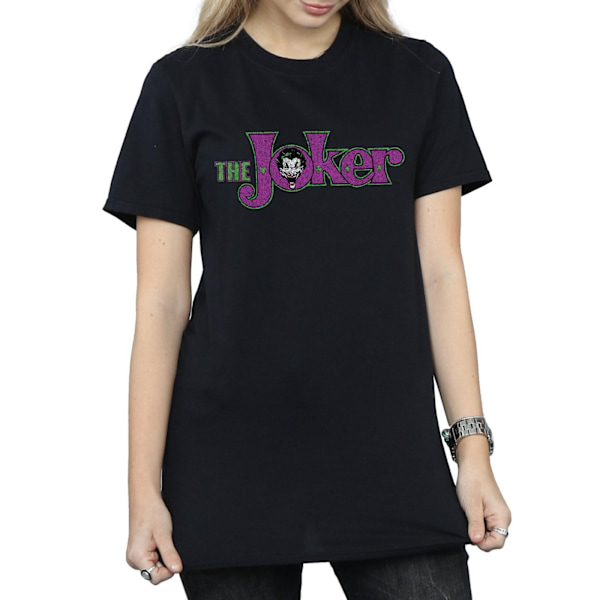 DC Comics Dam/Damer The Joker Crackle Logo Bomull Boyfriend Black 3XL