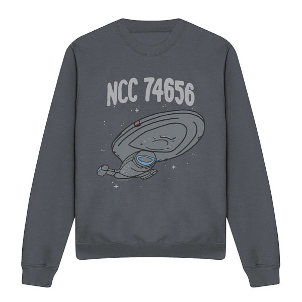 Star Trek Unisex Vuxen The Intrepid Class Sweatshirt M Kolgrå Charcoal M