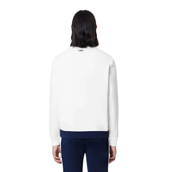 Lacoste Herr Interlock Stretch Tennis Sweatshirt XXL Vit/Marinblå White/Navy XXL