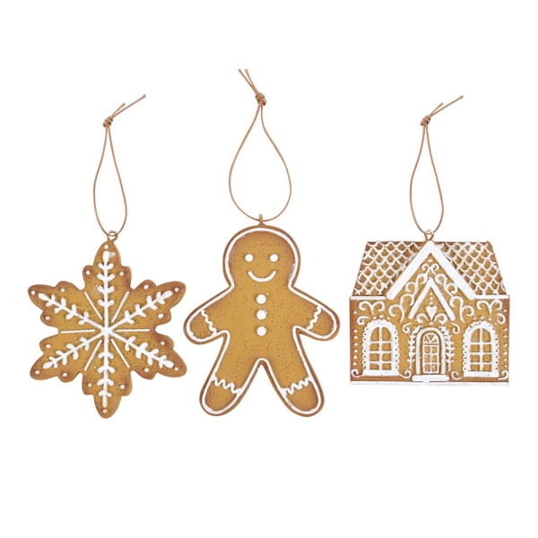 Something Different Pepparkakshänge Dekoration (3-pack) Brown One Size