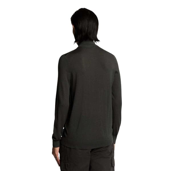 Lyle & Scott Herrtröja Eagle Merino Ull Quarter Zip XS Grå Grey XS