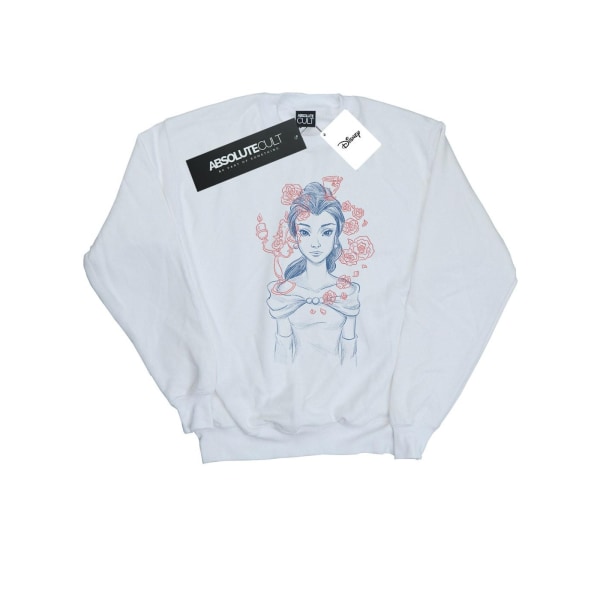 Disney Dam/Dam Belle Lumiere Sketch Sweatshirt L Vit White L