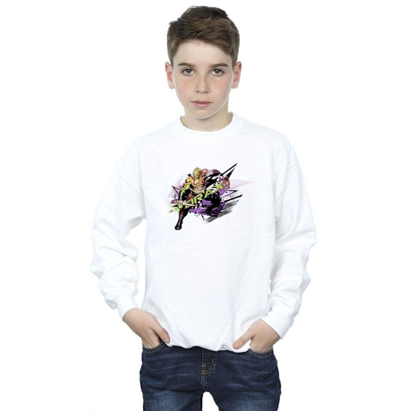 Marvel Boys Guardians Of The Galaxy Abstract Drax Sweatshirt 7- White 7-8 Years