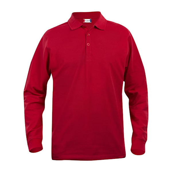 Clique Classic Lincoln långärmad poloskjorta 3XL röd Red 3XL