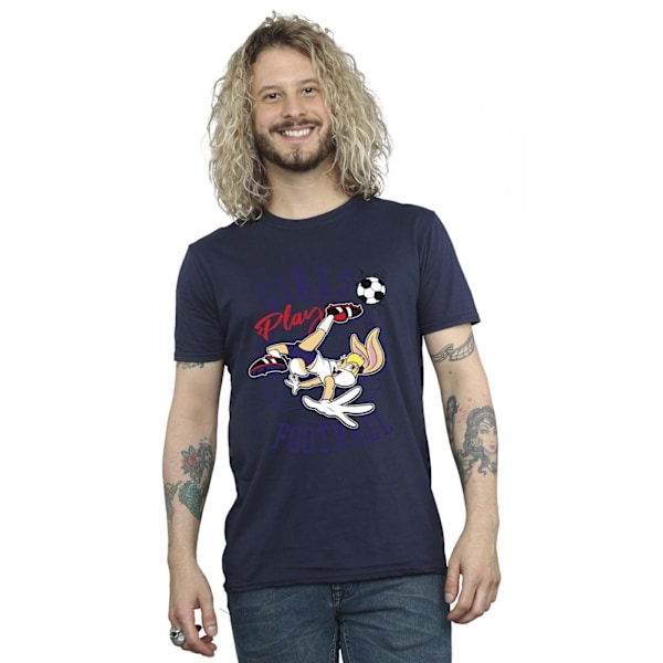 Looney Tunes Herr Lola Bunny Flickor Spela Fotboll T-Shirt M Marinblå Navy Blue M