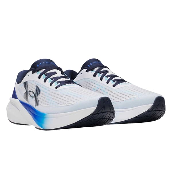 Under Armour Velociti Pace-skor för herrar 8 UK Vit/Blå White/Blue 8 UK