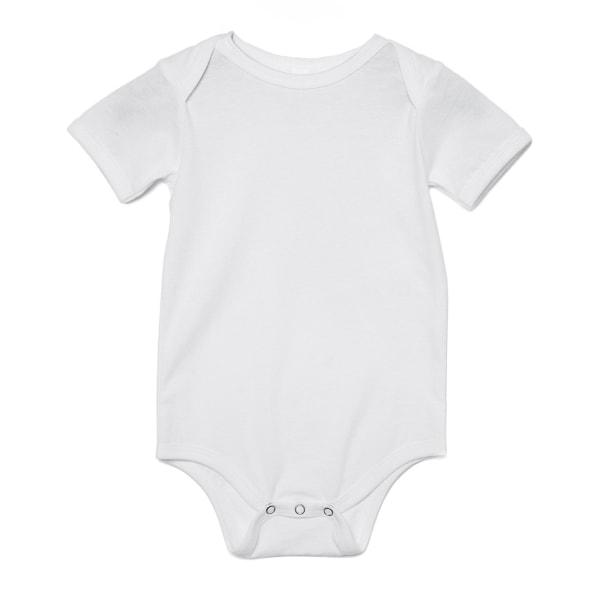 Bella + Canvas Baby Jersey Kortärmad Babysuit 6-12 månader W White 6-12 Months