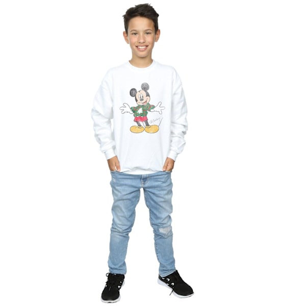 Disney Pojkar Mickey Mouse Jultröja Sweatshirt 12-13 År White 12-13 Years