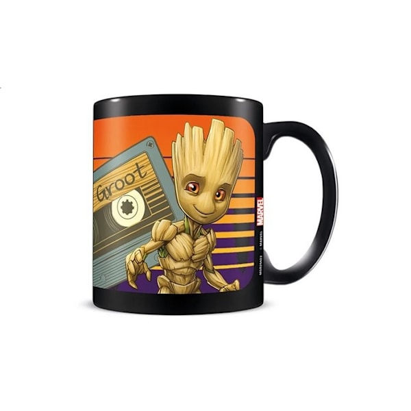 Guardians Of The Galaxy Sunset Groot Mug En Storlek Svart Black One Size