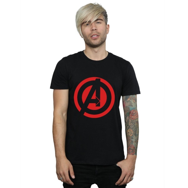 Avengers Assemble Herr Solid Logo T-shirt bomull 3XL svart Black 3XL